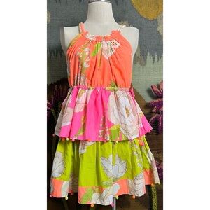Farm Rio Mixed Neon Garden Mini Dress XS